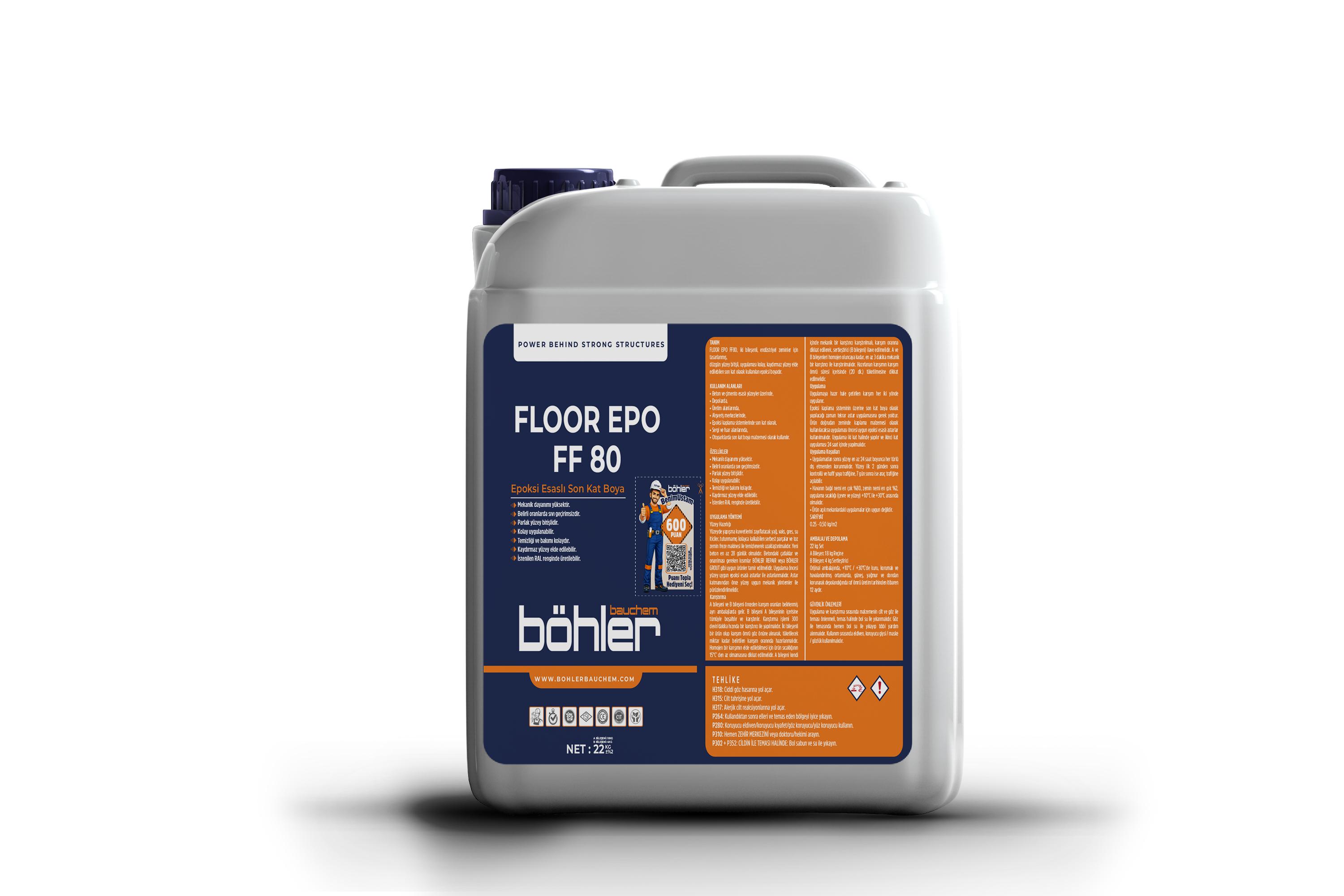 Floor EPO FF 80 Epoksi Esaslı Son Kat Boya