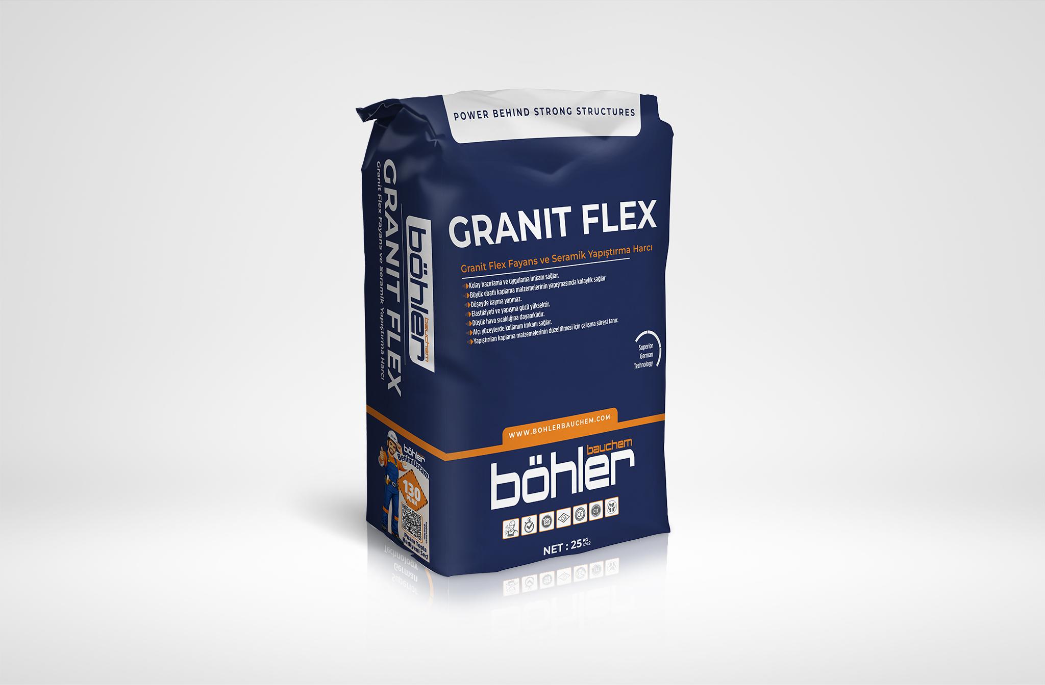 Granit Flex Fayans ve Seramik Yapıştırma Harcı