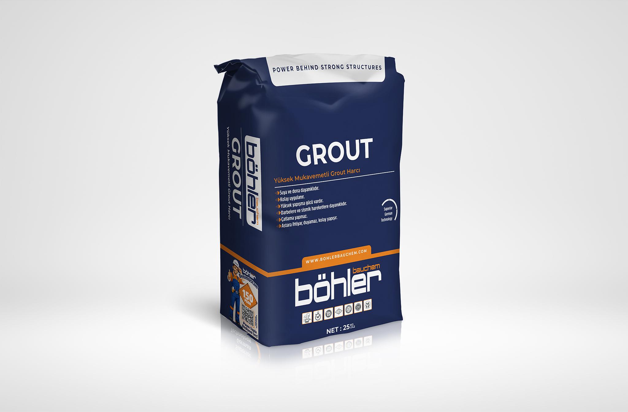 GROUT Yüksek Mukavemetli Grout Harcı