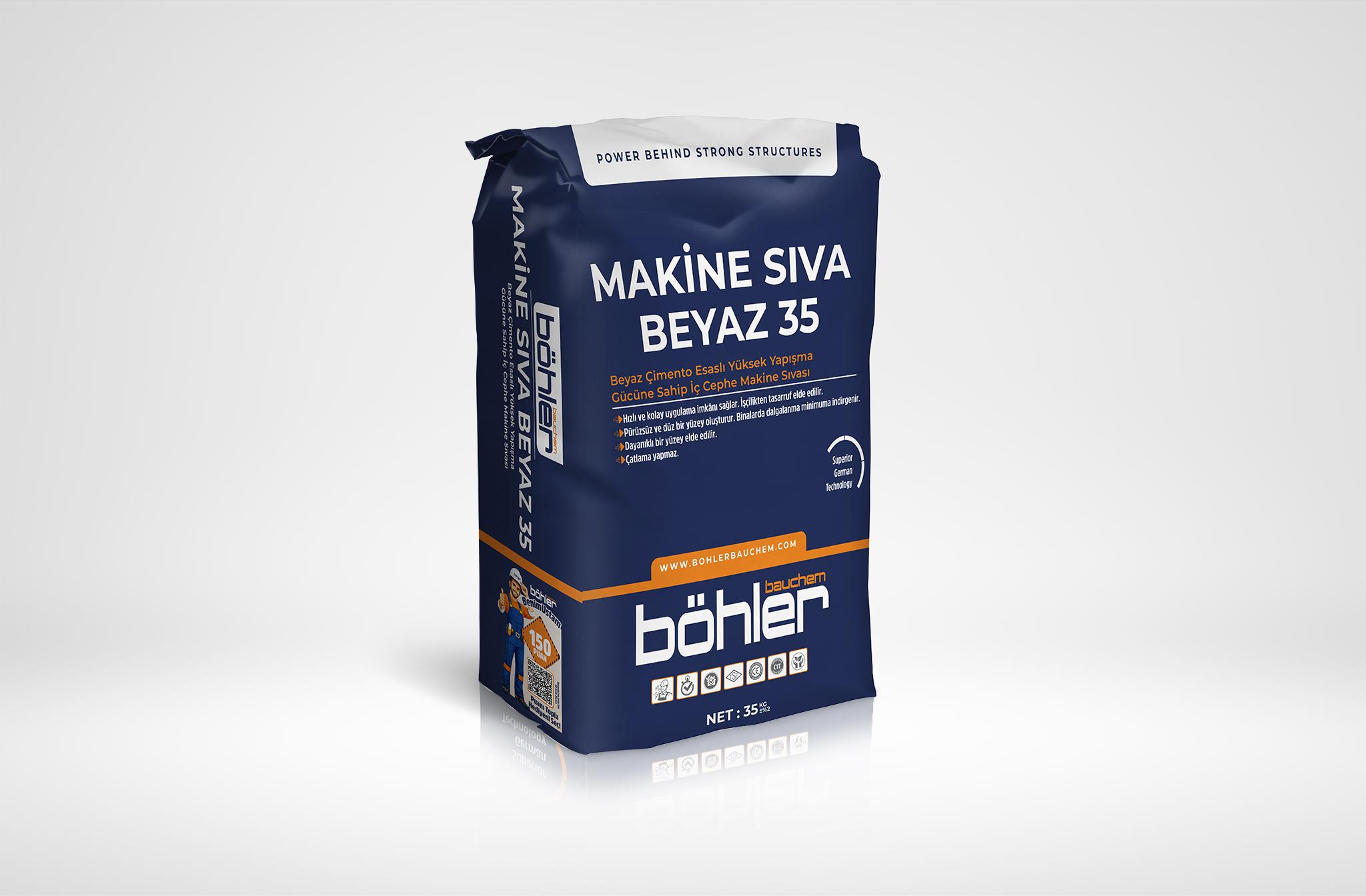 Makine Sıvası Beyaz 35